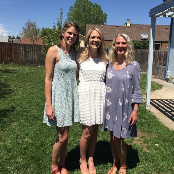 Free People Mint Lace Swing Dress - Picture 1 of 8